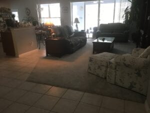 current customer living room floor to be replaced