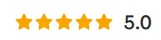 5-star review by Tricolor flooring customer